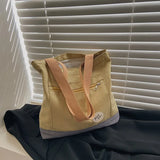 Canvas Shoulder Bag Women Shopping Tote Thick Cotton Handbag Casual Underarm Bag