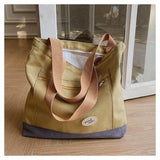 Canvas Shoulder Bag Women Shopping Tote Thick Cotton Handbag Casual Underarm Bag