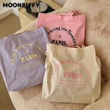 Women Canvas Shoulder Bag Embroidery Shopping Bag Cotton Handbags Tote