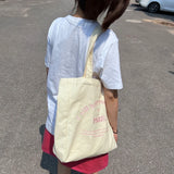 Embroidered Canvas Shoulder Bag for Women