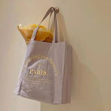 Women Canvas Shoulder Bag Embroidery Tote for Girls