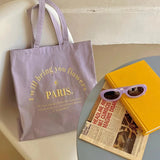Embroidered Canvas Shoulder Bag for Daily Shopping Girls
