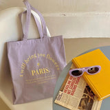 Embroidered Canvas Shoulder Bag for Daily Shopping Girls