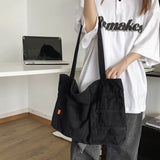Canvas Shoulder Bag Student Shool Bags Women's Large Handbags Ladies Casual Tote