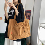 Canvas Shoulder Bag Student Shool Bags Women's Large Handbags Ladies Casual Tote