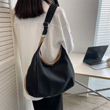 Women Canvas Shoulder Bag Female Retro Crossbody Bag Thick Cloth Ladies Handbag