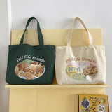 Canvas Shoulder Bag Cotton Fabric Handbag