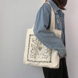 Women Canvas Shoulder Bag Casual Handbag Tote Bag Large Capacity