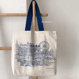 Women Canvas Shoulder Bag Casual Handbag Tote Large Capacity Shopping Beach Bag