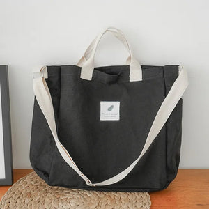 Large Capacity Women Canvas Shoulder Bag Crossbody Tote Handbag for Girls
