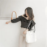 Large Capacity Women Canvas Shoulder Bag Crossbody Tote Handbag for Girls