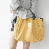 Large Capacity Women Canvas Shoulder Bag Crossbody Tote Handbag for Girls