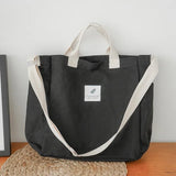 Large Capacity Women Canvas Shoulder Bag Crossbody Tote Handbag for Girls