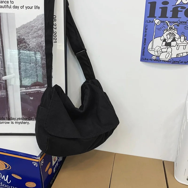 Women Canvas Shoulder Bag Leisure Handbags And Purse Crossbody Bags