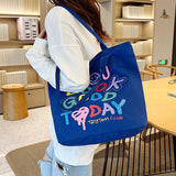 Canvas Shoulder Bag Letter Graffiti Casual Handbag Tote Bag
