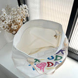 Canvas Shoulder Bag Letter Graffiti Casual Handbag Tote Bag