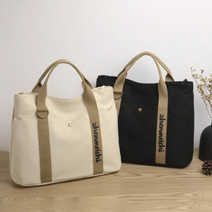 London Books Print Canvas Shoulder Bag Women Casual Handbag Tote Beach Shopping