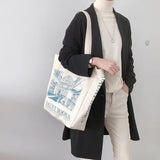 Canvas Shoulder Bag London Daunt Books Daily Shopping Bags Cotton Handbags