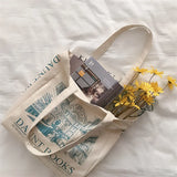 Women Canvas Shoulder Bag London Daunt Books Daily Shopping Bags Students
