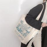 Canvas Shoulder Bag London Daunt Books Daily Shopping Bags Cotton Handbags