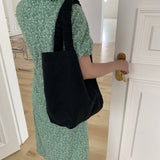 Canvas Shoulder Bag Large Capacity Street Tote Bag