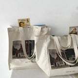 Canvas Shoulder Bag Prado Museum Pictures Printing Tote Casual Handbags