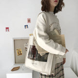 Canvas Shoulder Bag Prado Museum Pictures Printing Tote Casual Handbags