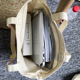 Canvas Shoulder Bag Print Ladies Shopping Bags Cotton Fabric Handbags Tote