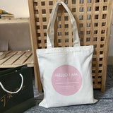 Canvas Shoulder Bag Print Ladies Shopping Bags Cotton Fabric Handbags Tote
