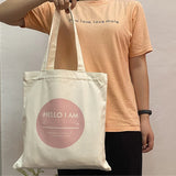 Canvas Shoulder Bag Print Ladies Shopping Bags Cotton Fabric Handbags Tote