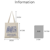 Women Canvas Shoulder Bag Print Ladies Shopping Cotton Cloth