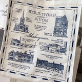 Women Canvas Shoulder Bag Shakespear Printing Casual Handbag Tote Bag