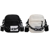 Women Canvas Shoulder Bag Small Messenger Crossbody Bags Chain Mini Phone Pouch