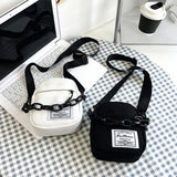 Women Canvas Shoulder Bag Small Messenger Crossbody Bags Chain Mini Phone Pouch