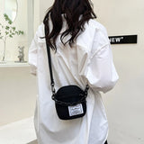 Women Canvas Shoulder Bag Small Messenger Crossbody Bags Chain Mini Phone Pouch