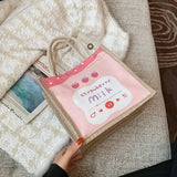 Canvas Shoulder Bag Small Handbag Casual Tote Eco Crossbody Vintage Messenger