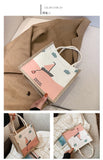 Canvas Shoulder Bag Small Handbag Casual Tote Eco Crossbody Vintage Messenger