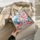 Canvas Shoulder Bag Small Cotton Handbag Vintage Crossbody Bag