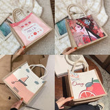 Canvas Shoulder Bag Small Cotton Handbag Casual Tote Female Vintage Messenger