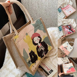 Canvas Shoulder Bag Small Cotton Handbag Casual Tote Female Vintage Messenger
