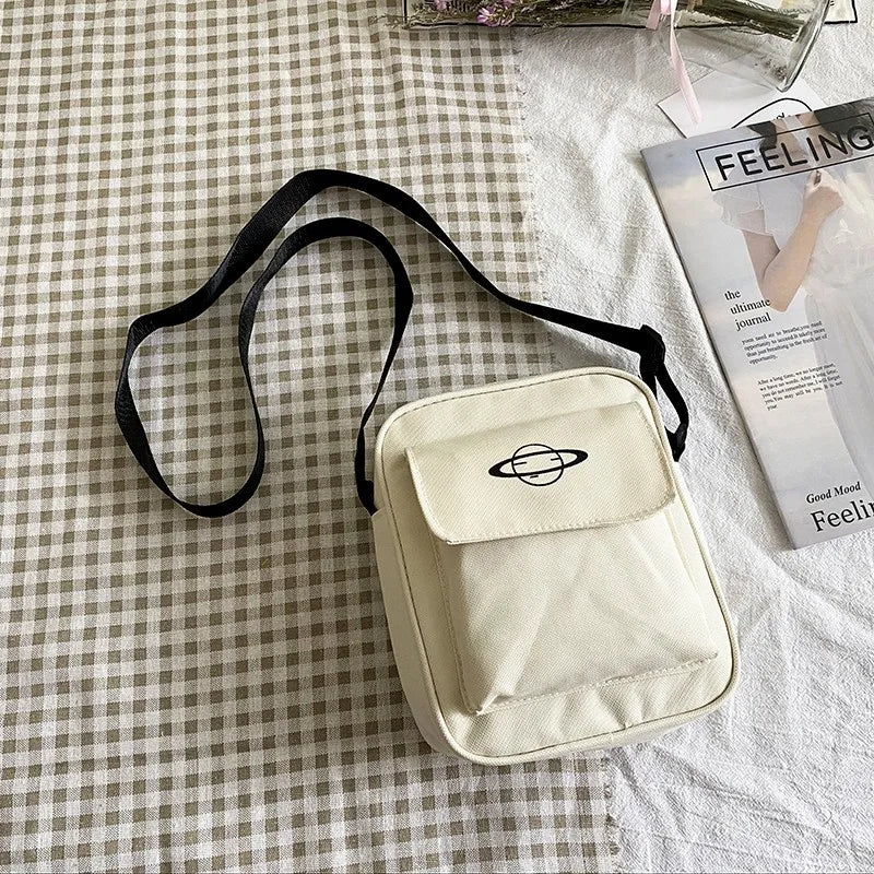 Women Canvas Shoulder Bag Small Messenger Crossbody Bag for Women Purse