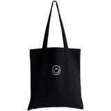 Smiling Face Print Canvas Shoulder Bag Ladies Handbag Tote Large Capacity