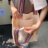 Women Canvas Shoulder Bag Tote Smiley Handbag Shopping Hand Bags