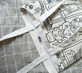 Canvas Shoulder Bags Cartoon Animal Printed Shopper Tote
