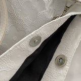 Canvas Shoulder Bag Women Underarm Chain Tote Casual Large Capacity Handbag