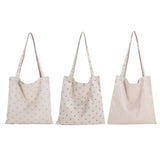 Daisy Summer Vintage Floral Small Tote Handbag Canvas Shoulder Bag