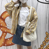Women Canvas Shoulder Bags Daisy Handbag Casual Tote Literary Books Bag