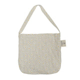 Women Canvas Shoulder Bags Embossed Daisy Floral Handbag