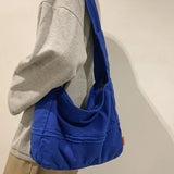 Women Canvas Shoulder Bags Large Capacity Handbag Tote Solid Crossbody Bag