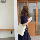 Canvas Shoulder Bags Puff flower Ladies Floral Handbag Tote Book Bag